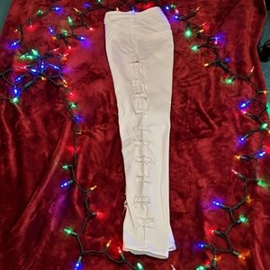 White skinny stretch jeans